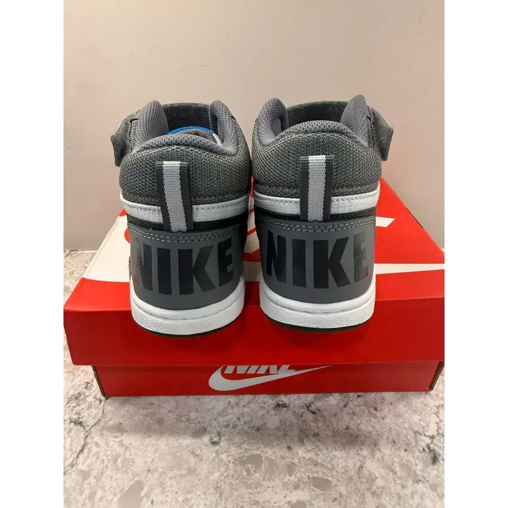 NEW Nike Court Borough Mid 2 Little Kids' Shoes Size 3 Gray Black